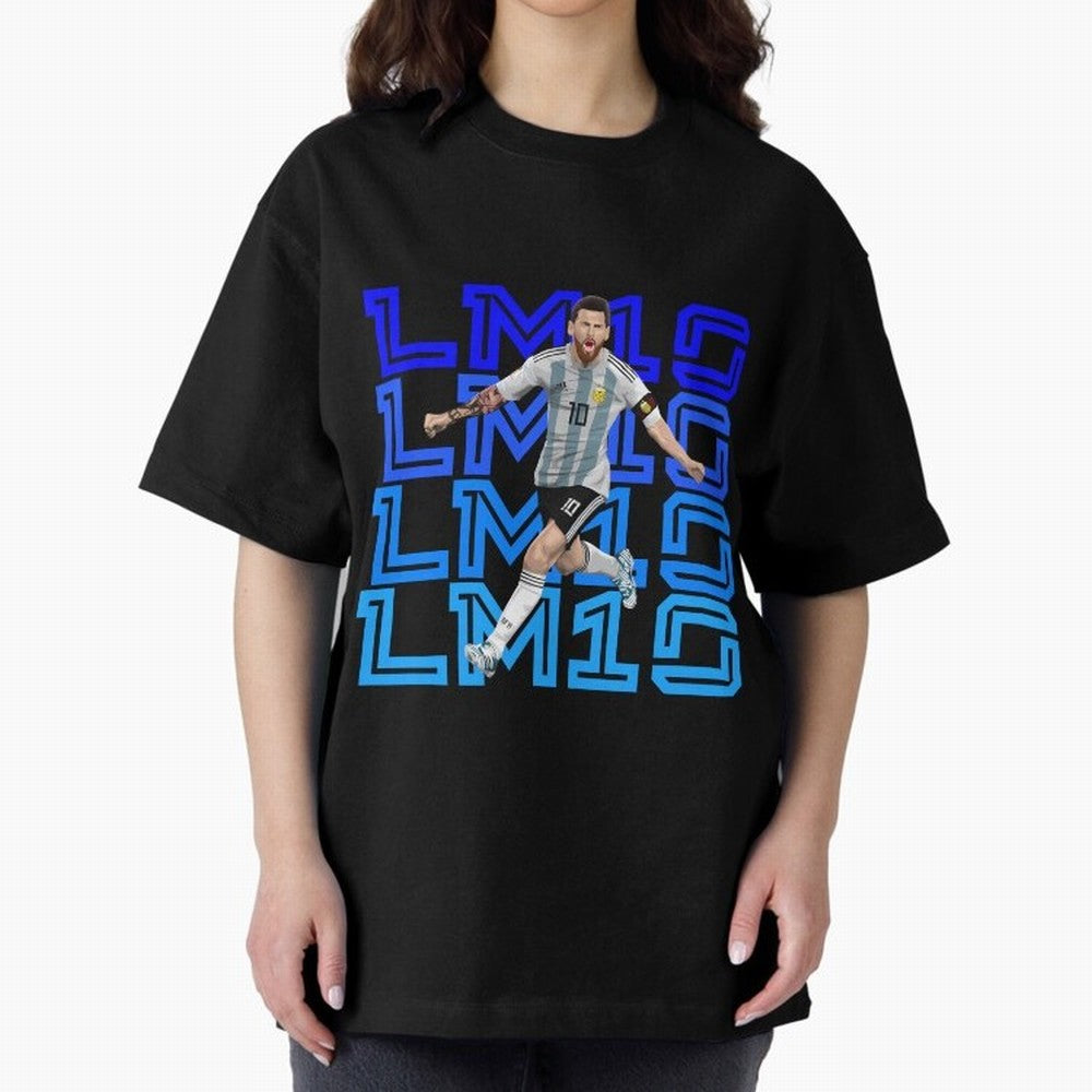Lionel Messi 10 Oversized T-Shirt Bring Legendary Rivalry Energy to Global Football Passion for FIFA World Cup 2026 USA Canada Mexico, Celebrating CR7 and Messi, Spain, Sports Nostalgia, International Competition, Famous Players and Unforgettable