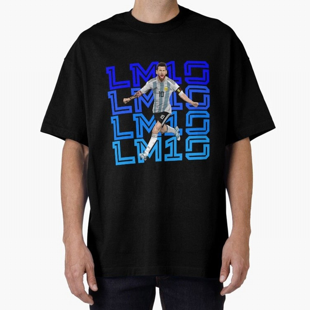 Lionel Messi 10 Oversized T-Shirt Bring Legendary Rivalry Energy to Global Football Passion for FIFA World Cup 2026 USA Canada Mexico, Celebrating CR7 and Messi, Spain, Sports Nostalgia, International Competition, Famous Players and Unforgettable