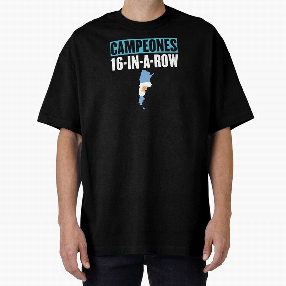 CHAMPIONS 16-IN-A-ROW Classic T-Shirt Turn Up for Match Day Hype around FIFA World Cup 2026, Messi, Argentina, France and Brazil, Stadium Memories, Football Loyalty, International Chants and Championship Tradition; Great for Watch Parties, Sports