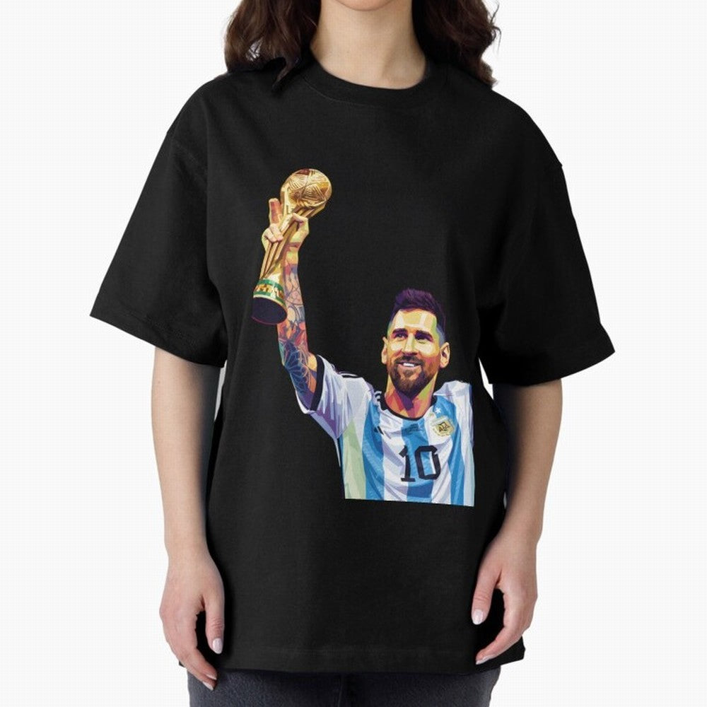 Messi wpap pop art Oversized T-Shirt Support the Legends of FIFA World Cup 2026 USA Canada Mexico Made for Mbappe, Spain and Netherlands Energy, Vintage Soccer Flavor, Modern Football Stars, National Flags and Final Night Emotion; Built for