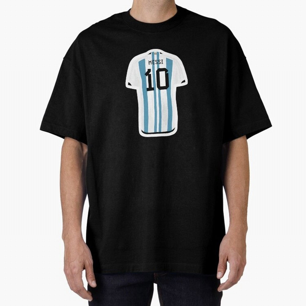 Messi Jersey Oversized T-Shirt Bring Trophy Dreams to Match Day Hype around FIFA World Cup 2026 Group Stage, Messi, Neymar and Mbappe, Portugal, Spain and Germany, Tournament Hype, Historic Matchups, Family Viewing Parties and Global Sports Pride;