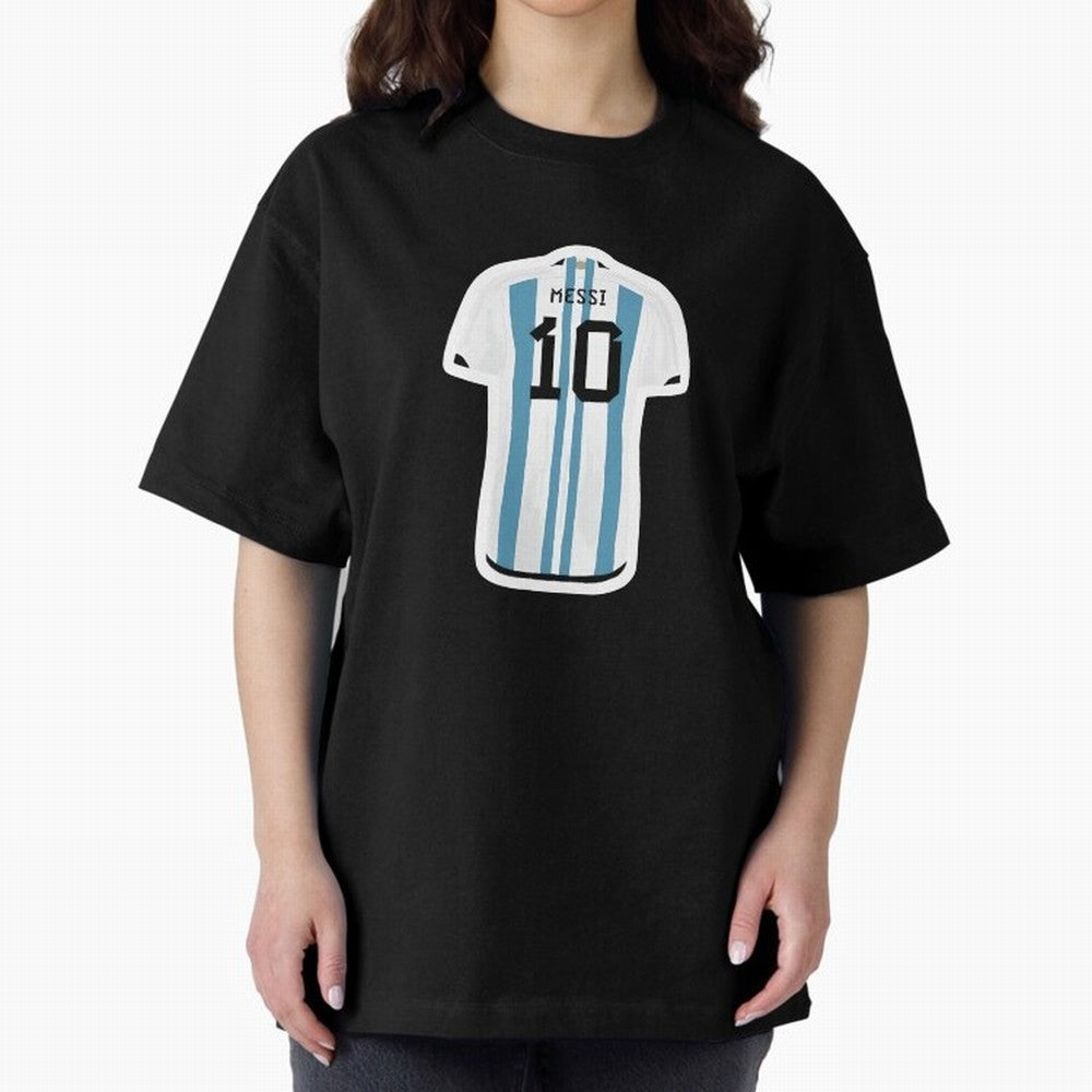 Messi Jersey Oversized T-Shirt Bring Trophy Dreams to Match Day Hype around FIFA World Cup 2026 Group Stage, Messi, Neymar and Mbappe, Portugal, Spain and Germany, Tournament Hype, Historic Matchups, Family Viewing Parties and Global Sports Pride;