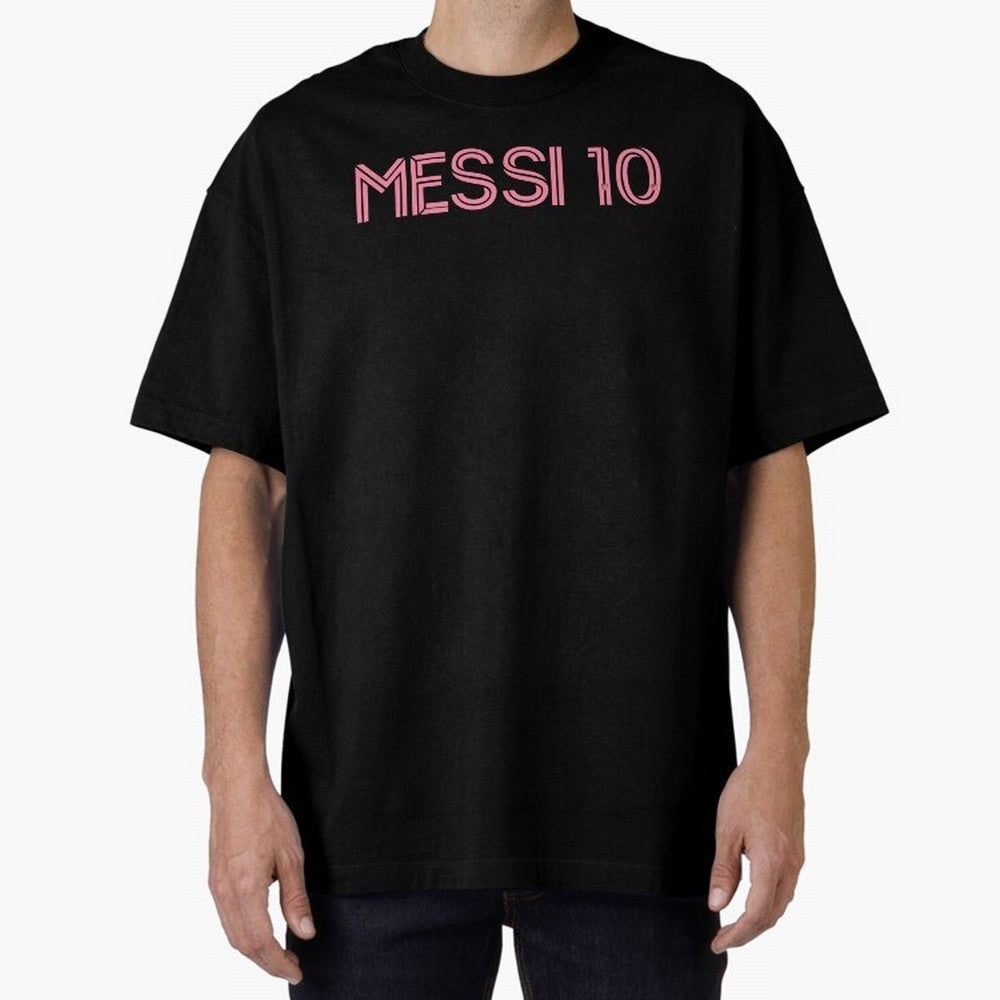 Messi Inter Miami Oversized T-Shirt Celebrate the Magic of the FIFA World Cup 2026 Group Stage Journey through Messi and Cristiano Ronaldo Highlights, Argentina, France and Brazil Pride, Championship Spirit, Famous Goals, Roaring Crowds and
