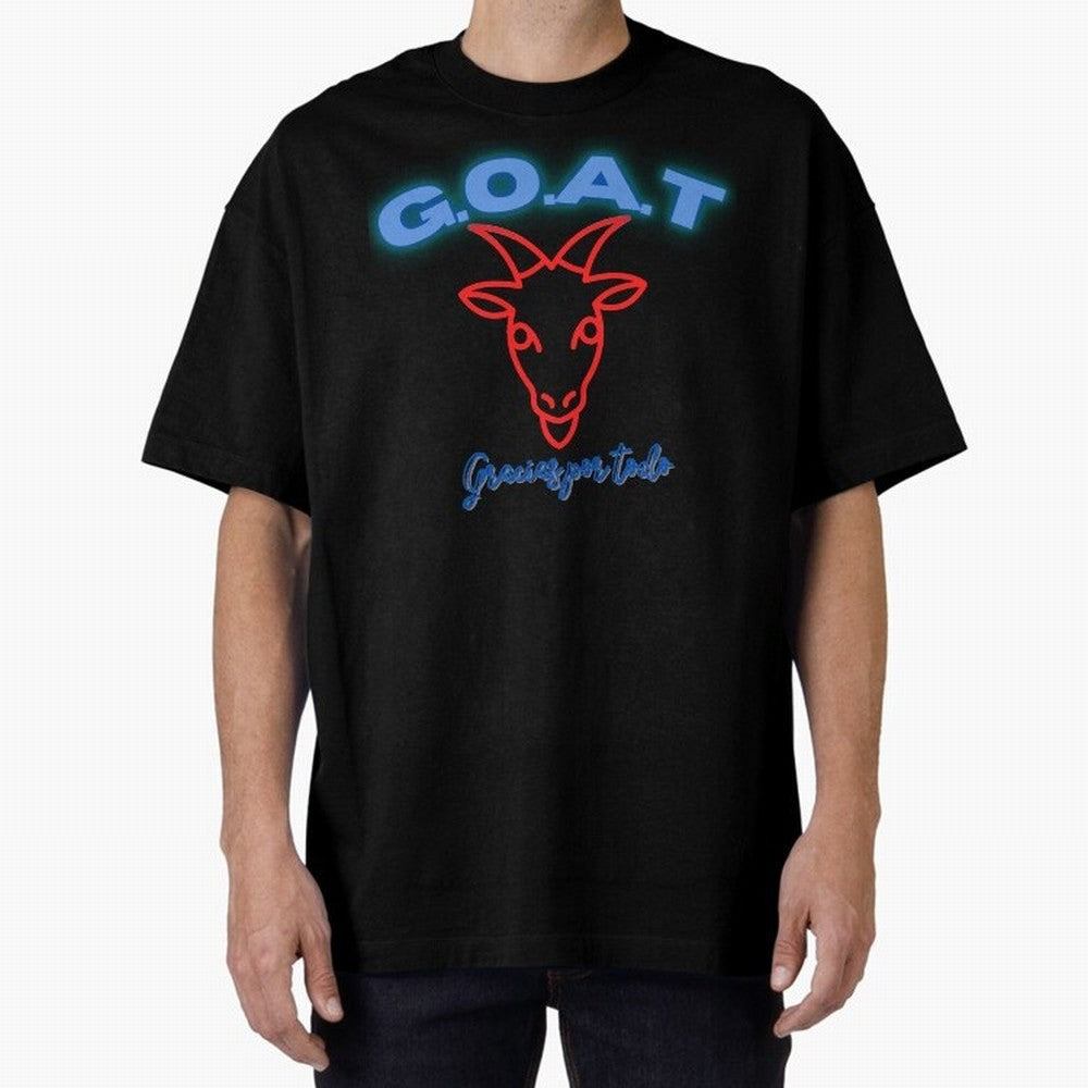 Lionel Messi THANKS GOAT Shirt Oversized T-Shirt Build the FIFA World Cup 2026 Journey through Messi and Cristiano Ronaldo Highlights, England Pride, Football Passion, Legendary Performances, Festival Vibes and Supporter Community; Great for