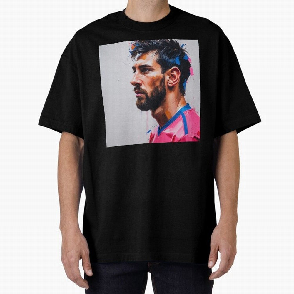 Vibrant Artistic Portrait of Lionel Messi (GOAT) - Digital painting (Version 5) Classic T-Shirt Bring International Match Energy to FIFA World Cup 2026 Filled with Cristiano Ronaldo, Haaland and CR7, Argentina Energy, Championship Spirit, Famous