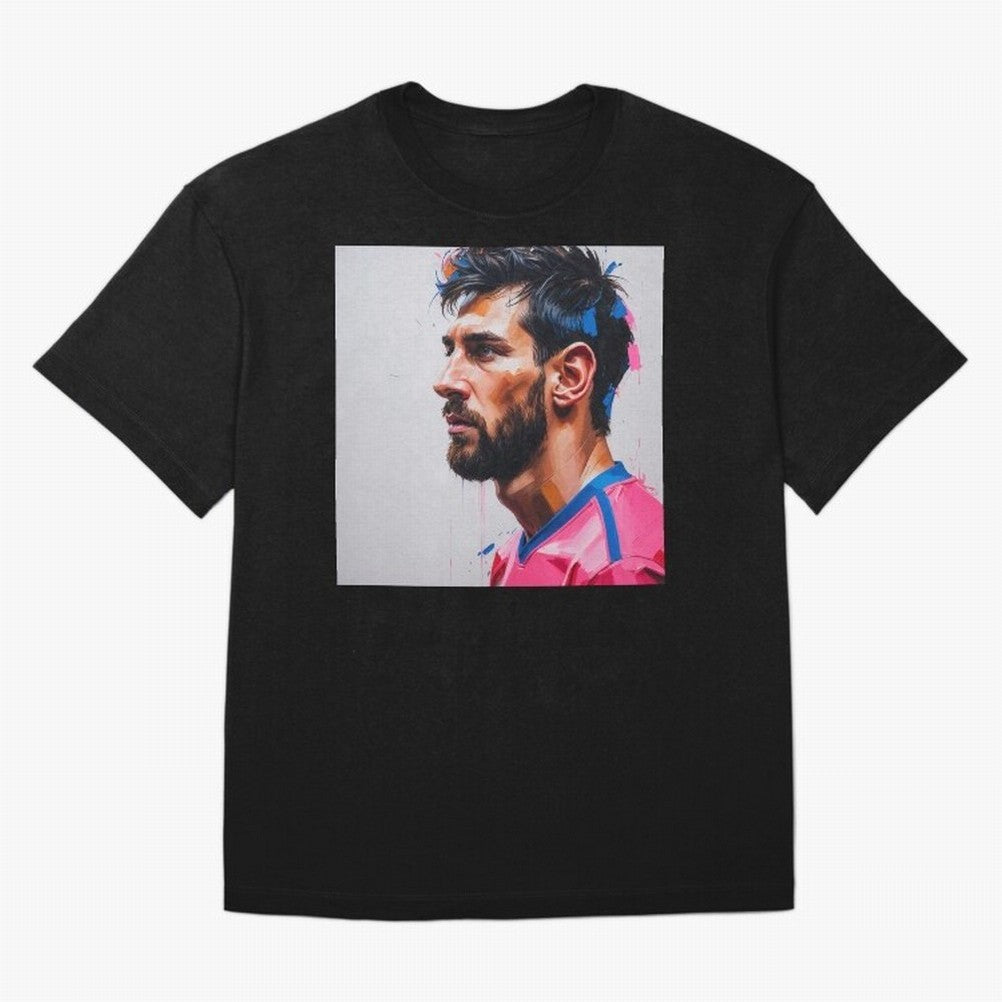 Vibrant Artistic Portrait of Lionel Messi (GOAT) - Digital painting (Version 5) Classic T-Shirt Bring International Match Energy to FIFA World Cup 2026 Filled with Cristiano Ronaldo, Haaland and CR7, Argentina Energy, Championship Spirit, Famous