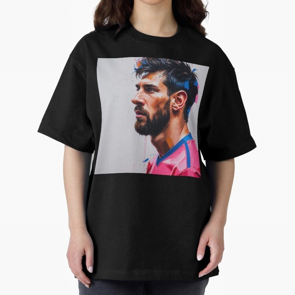 Vibrant Artistic Portrait of Lionel Messi (GOAT) - Digital painting (Version 5) Classic T-Shirt Bring International Match Energy to FIFA World Cup 2026 Filled with Cristiano Ronaldo, Haaland and CR7, Argentina Energy, Championship Spirit, Famous