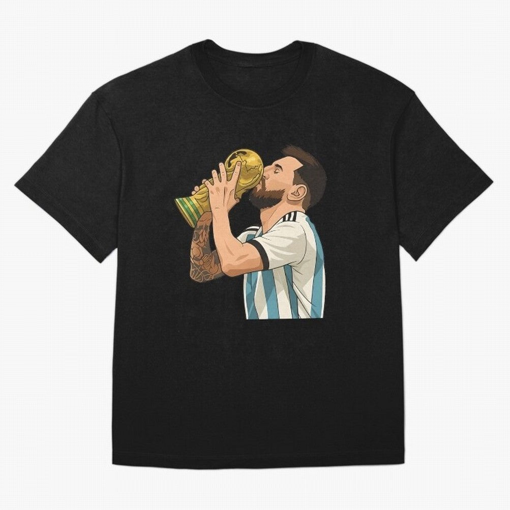 Messi Cup Oversized T-Shirt Spotlight the FIFA World Cup 2026 Group Stage Journey through Messi, Neymar and Mbappe Highlights, France Pride, Worldwide Fan Energy, Dramatic Goals, Stadium Lights and Championship Celebrations; Perfect for Supporters