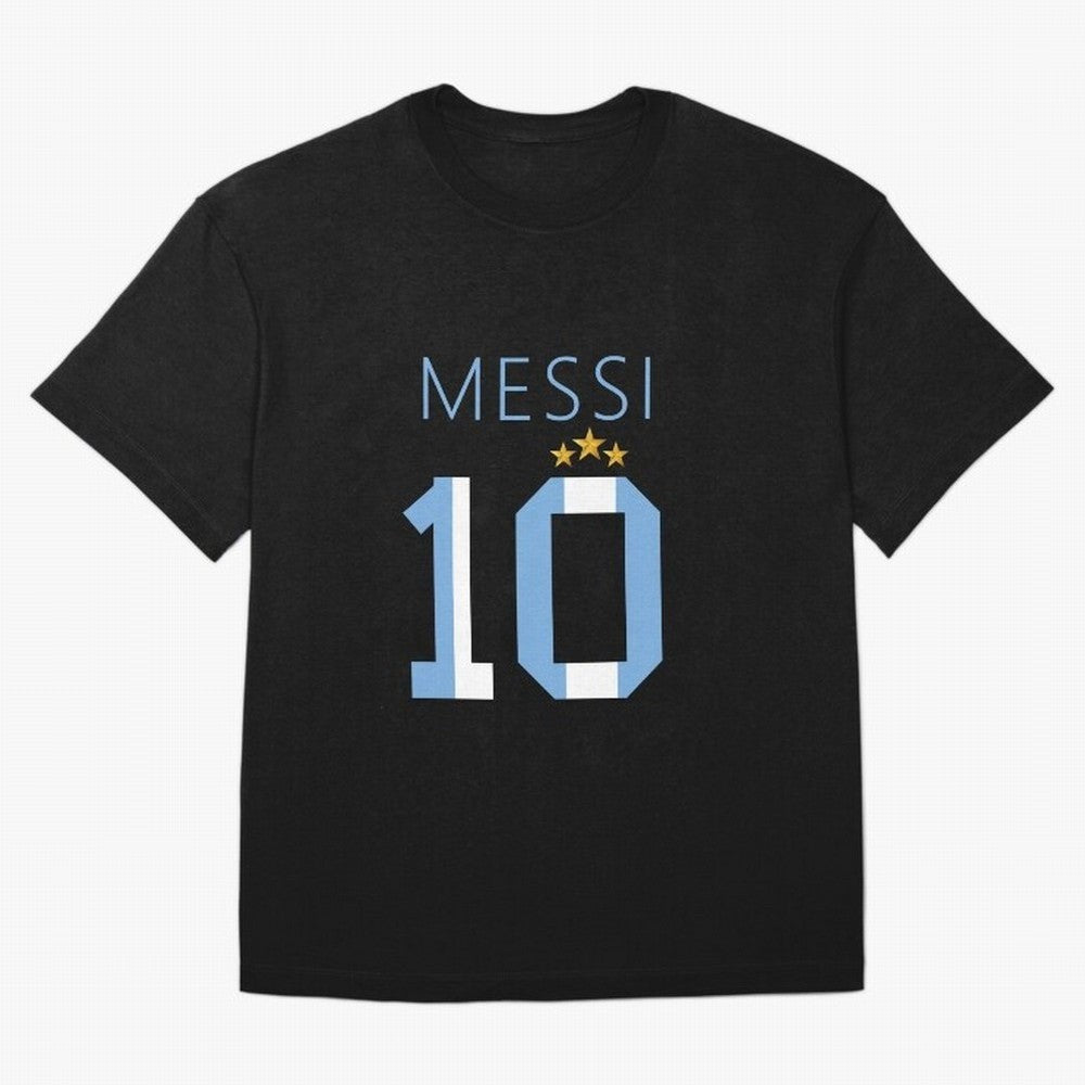 Messi argentina number 10 with 3 stars ver 1 Classic T-Shirt Feel the Heartbeat of the FIFA World Cup 2026 Group Stage Journey through Neymar Highlights, Spain and Netherlands Pride, Soccer Culture, Superstar Moments, National Team Dreams and