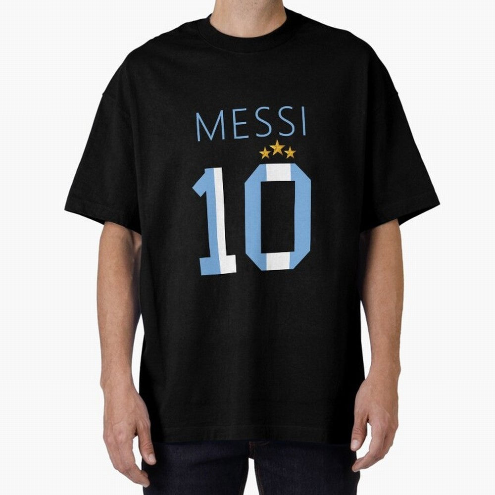 Messi argentina number 10 with 3 stars ver 1 Classic T-Shirt Feel the Heartbeat of the FIFA World Cup 2026 Group Stage Journey through Neymar Highlights, Spain and Netherlands Pride, Soccer Culture, Superstar Moments, National Team Dreams and