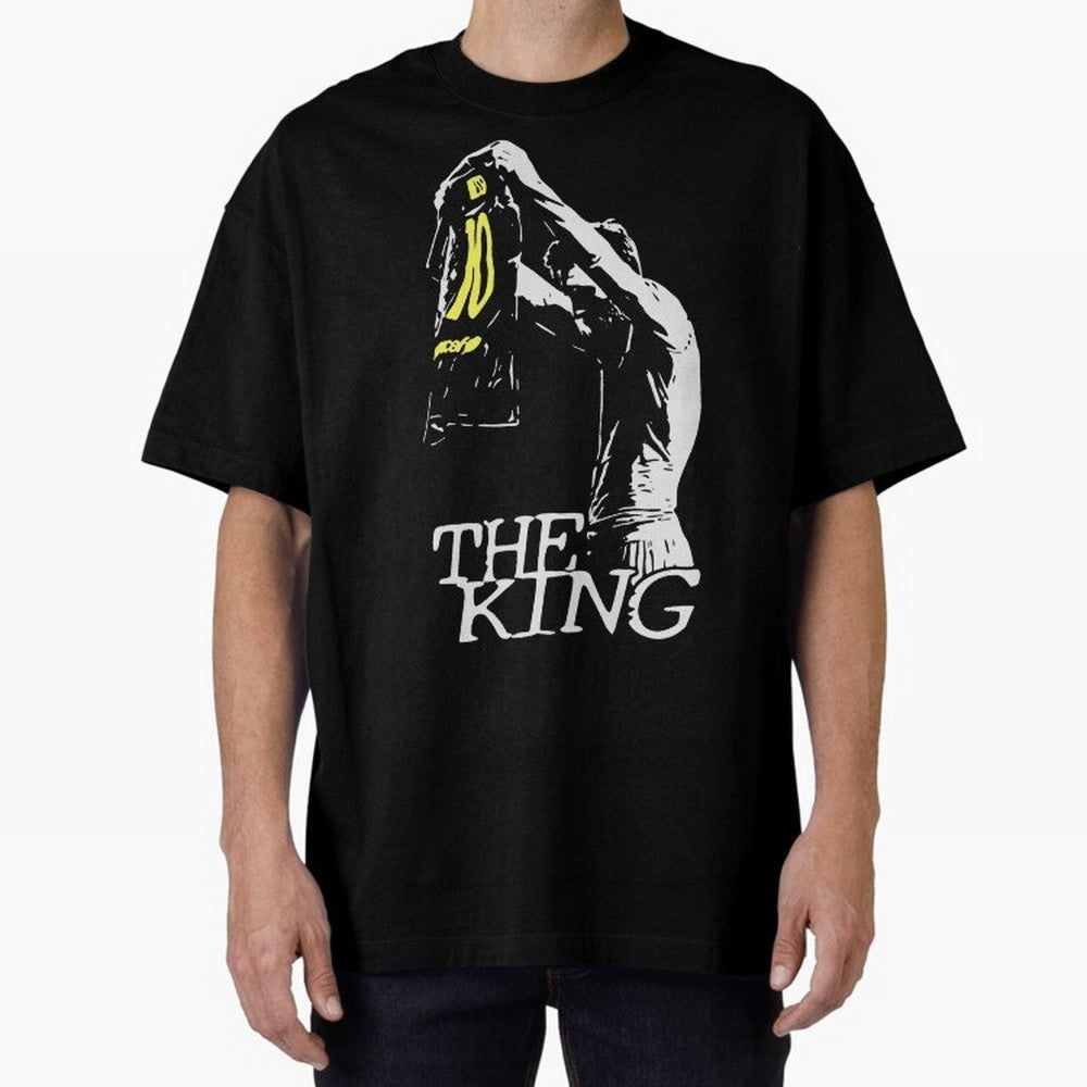 Messi Pop Art Portrait Oversized T-Shirt Remember Iconic Moments from Global Football Passion for FIFA World Cup 2026 USA Canada Mexico, Featuring CR7 and Messi, England, France and Netherlands, Worldwide Fan Energy, Dramatic Goals, Stadium Lights