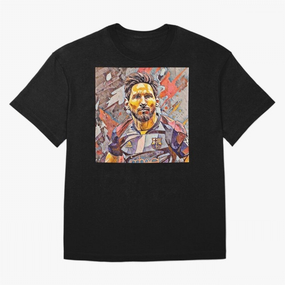 Messi Pop Art Portrait Classic T-Shirt Celebrate Fan Culture around Match Day Hype around FIFA World Cup 2026 USA Canada Mexico, Haaland and Mbappe, England, Game Day Rituals, Football Legends, Country Pride and the Road to the Final; Made for Die