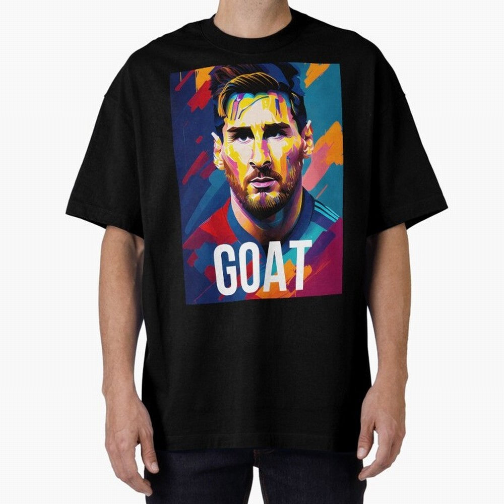 Messi Pop Art Portrait Classic T-Shirt Cheer through Every Moment of Global Football Passion for FIFA World Cup 2026, Inspired by Mbappe, Spain, Football Festival Excitement, Trophy Ambitions, Country Rivalries and Star Player Buzz; Perfect for