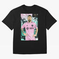 Messi Pop Art Portrait Oversized T-Shirt Live for the Drama of FIFA World Cup 2026 Built around Messi, CR7 and Mbappe, France Energy, Football Festival Excitement, Trophy Ambitions, Country Rivalries and Star Player Buzz; Great for Supporters Who