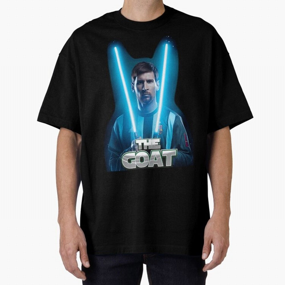 Messi Pop Art Portrait Oversized T-Shirt Celebrate Global Passion for FIFA World Cup 2026 USA Canada Mexico Spirit, Capturing Spain and Netherlands, Messi, Champion Mindset, Group Stage Buzz, Knockout Tension and Passionate Fan Culture; Perfect for