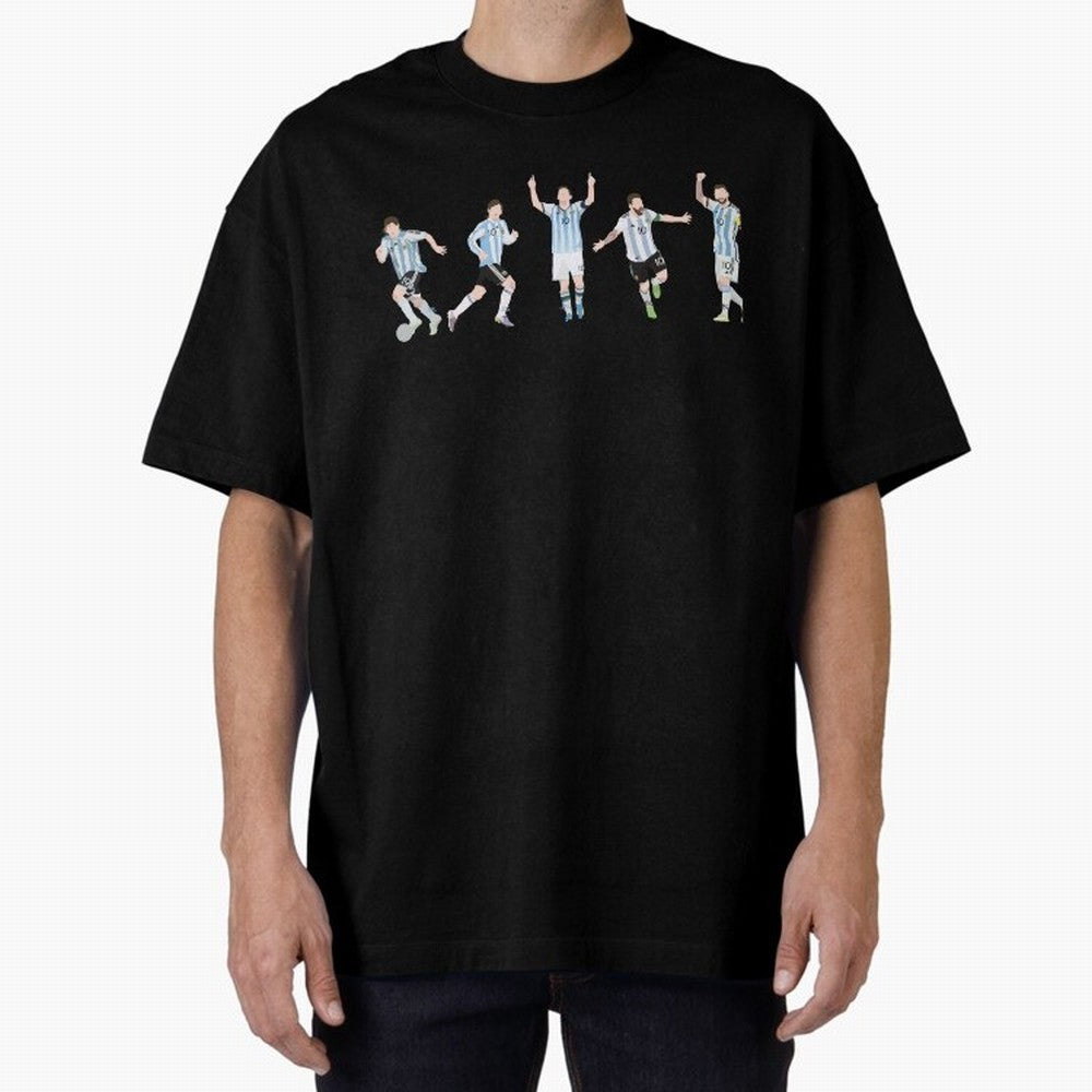 Messi in the World Cups since 2006 Oversized T-Shirt Make Every Kick Count in FIFA World Cup 2026 Highlighting Cristiano Ronaldo, Haaland and CR7, Brazil Energy, Fan Favorite Moments, National Team Passion, Big Match Drama and Soccer History; Made