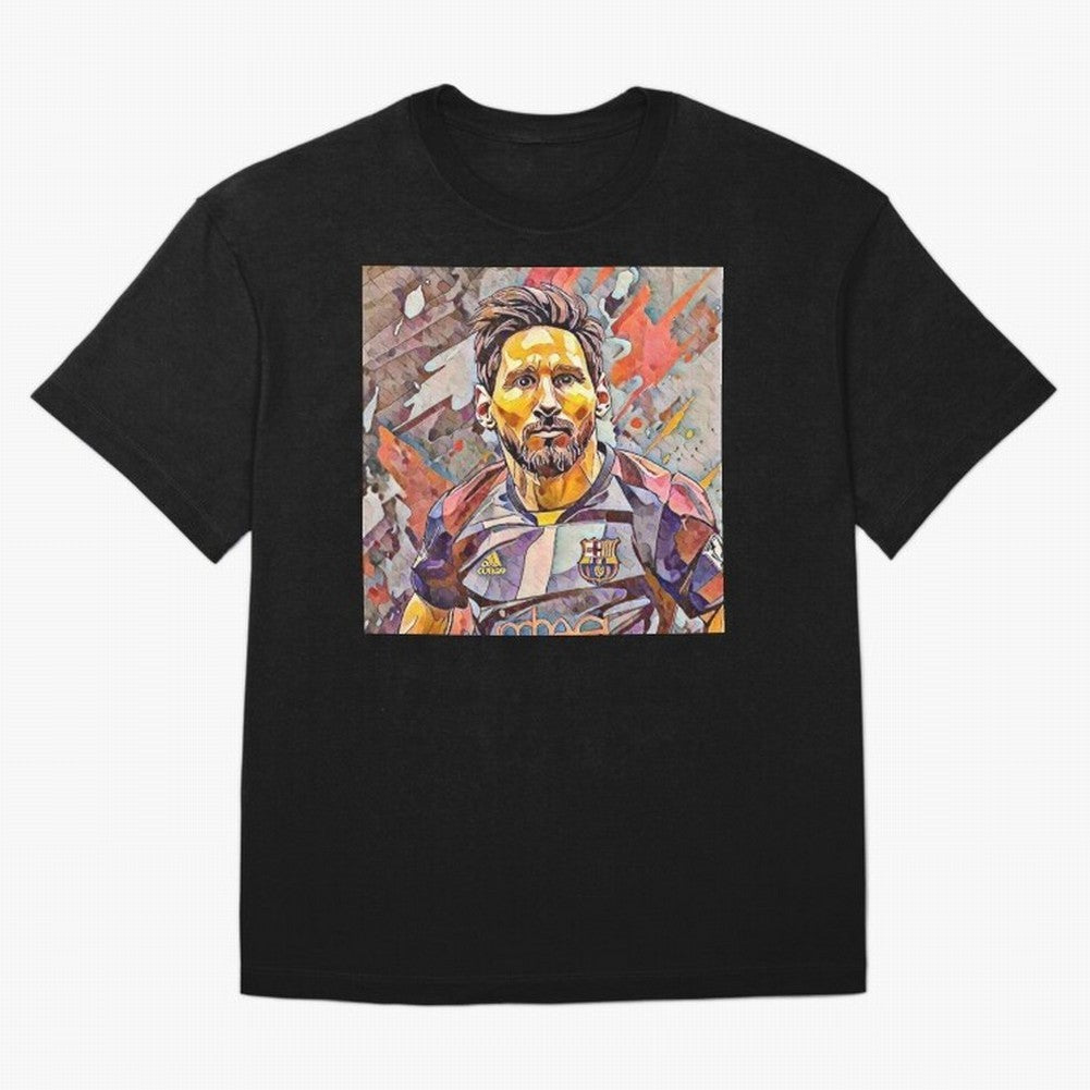 Messi art Oversized T-Shirt Feel the Trophy Chase of the FIFA World Cup 2026 Journey through Messi Highlights, Brazil Pride, Football Festival Excitement, Trophy Ambitions, Country Rivalries and Star Player Buzz; Ideal for Passionate Fans Who Love