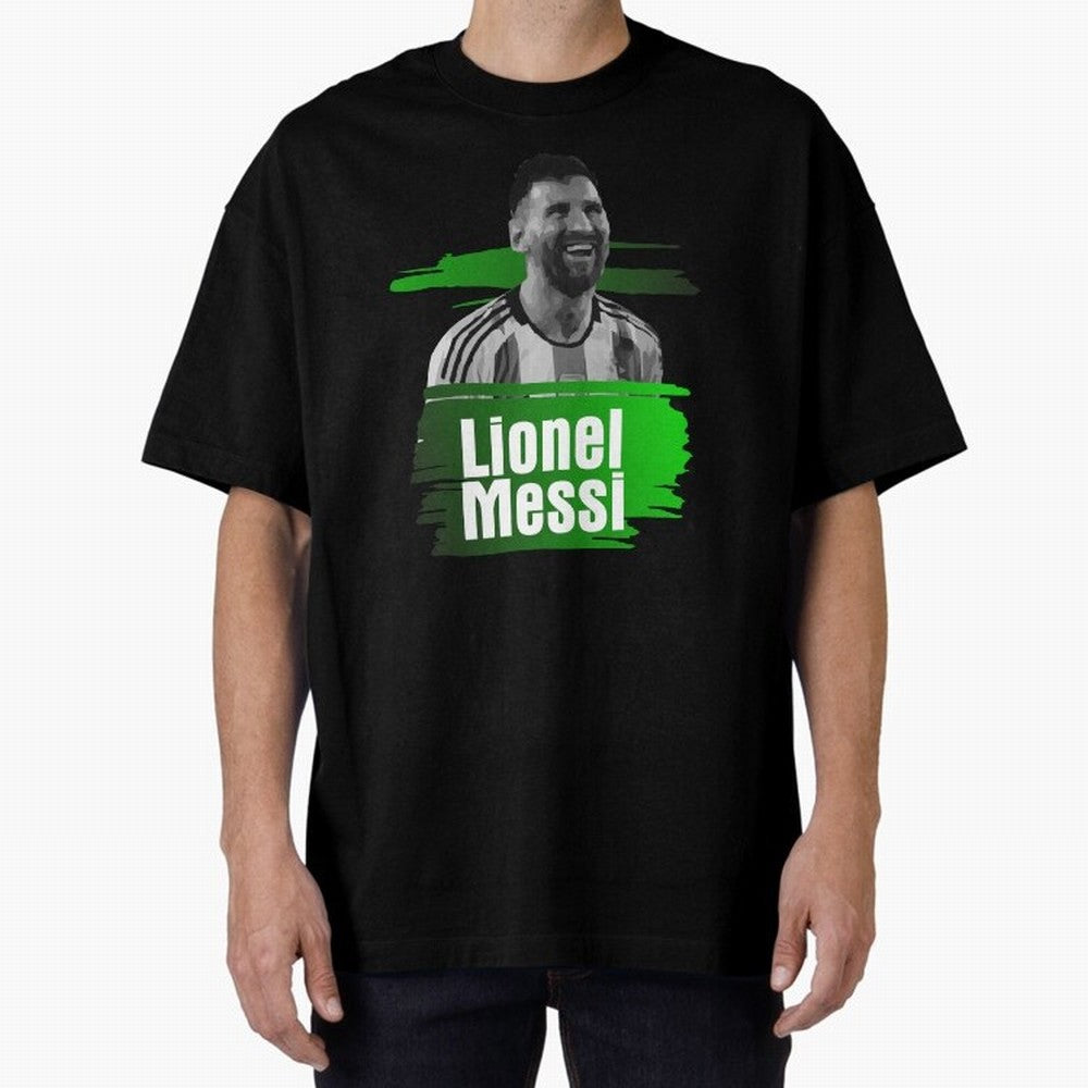 Lionel Messi Oversized T-Shirt Follow the Road to Match Day Hype around FIFA World Cup 2026 USA Canada Mexico, CR7 and Messi, England and Germany, Soccer Culture, Superstar Moments, National Team Dreams and Competitive Fire; Ideal for Football
