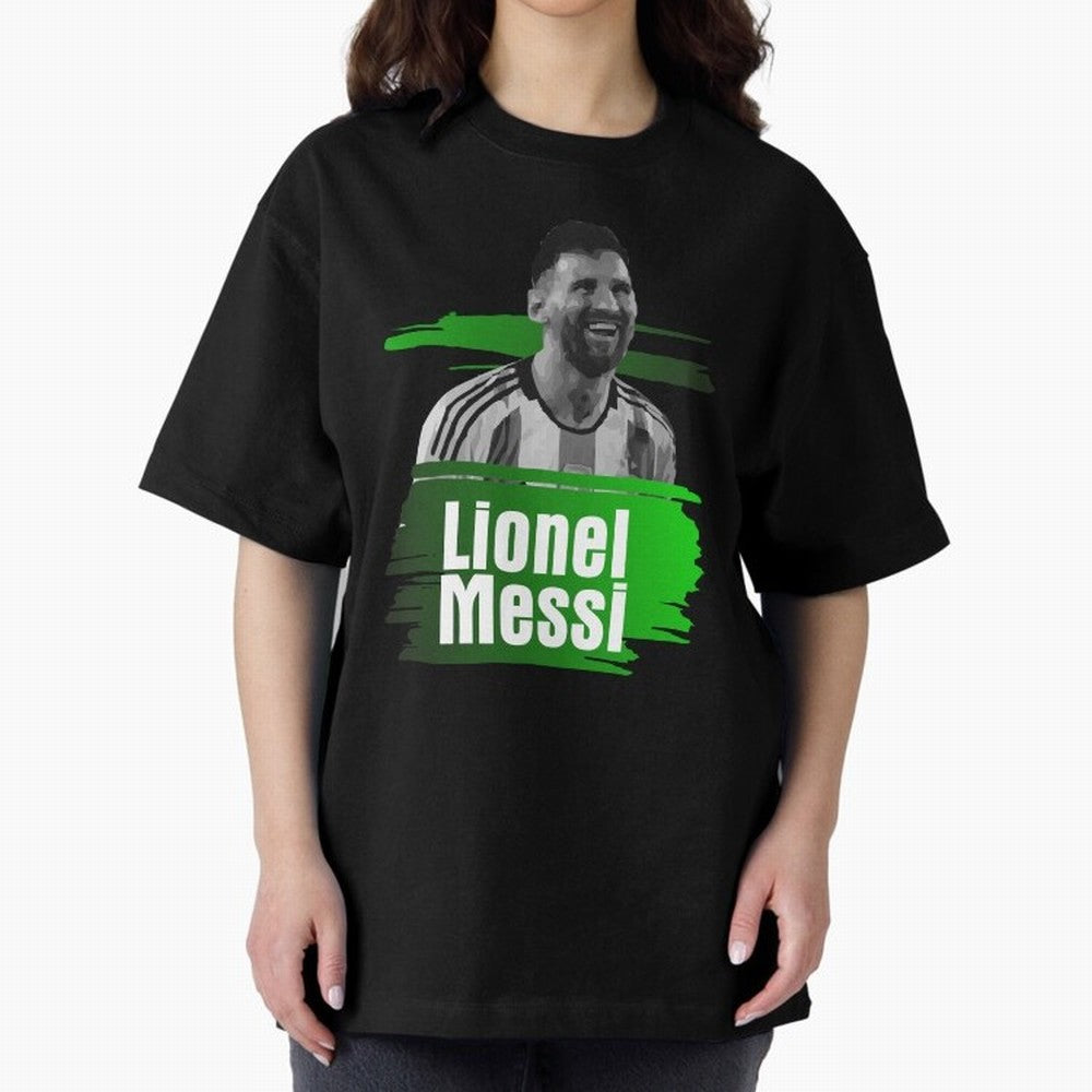 Lionel Messi Oversized T-Shirt Follow the Road to Match Day Hype around FIFA World Cup 2026 USA Canada Mexico, CR7 and Messi, England and Germany, Soccer Culture, Superstar Moments, National Team Dreams and Competitive Fire; Ideal for Football