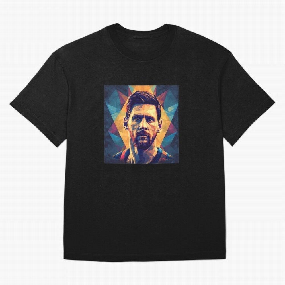 Lionel Messi Portrait Vector Classic T-Shirt Represent FIFA World Cup 2026 USA Canada Mexico for Fans of Cristiano Ronaldo and Portugal, Spain and Germany, Bringing Match Day Excitement, Supporter Culture, Golden Goals and Global Football Passion;