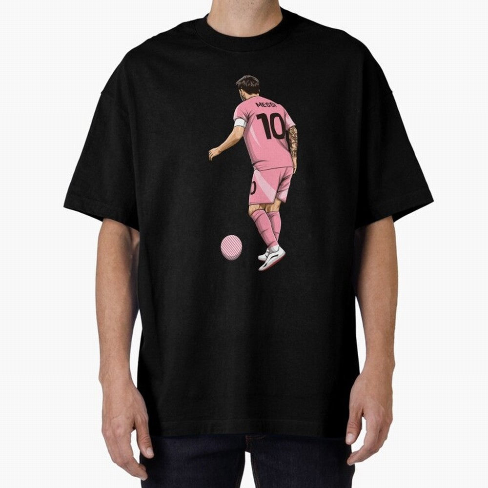 Lionel Messi Oversized T-Shirt Celebrate the Next Chapter of FIFA World Cup 2026 for Fans of Haaland and France and Portugal, Bringing Retro Football Energy, Iconic Rivalries, Trophy Chase Drama and Stadium Atmosphere; Made for Die Hard Supporters,