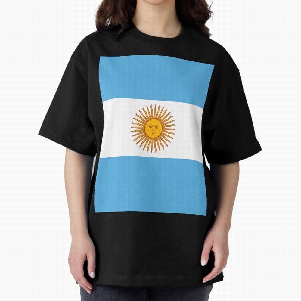 Argentina Oversized T-Shirt Celebrate Supporters United by FIFA World Cup 2026 Group Stage for Fans of Cristiano Ronaldo and Argentina, France and Brazil, Bringing Football History, Final Match Energy, Crowd Noise and Once in a Lifetime Moments;