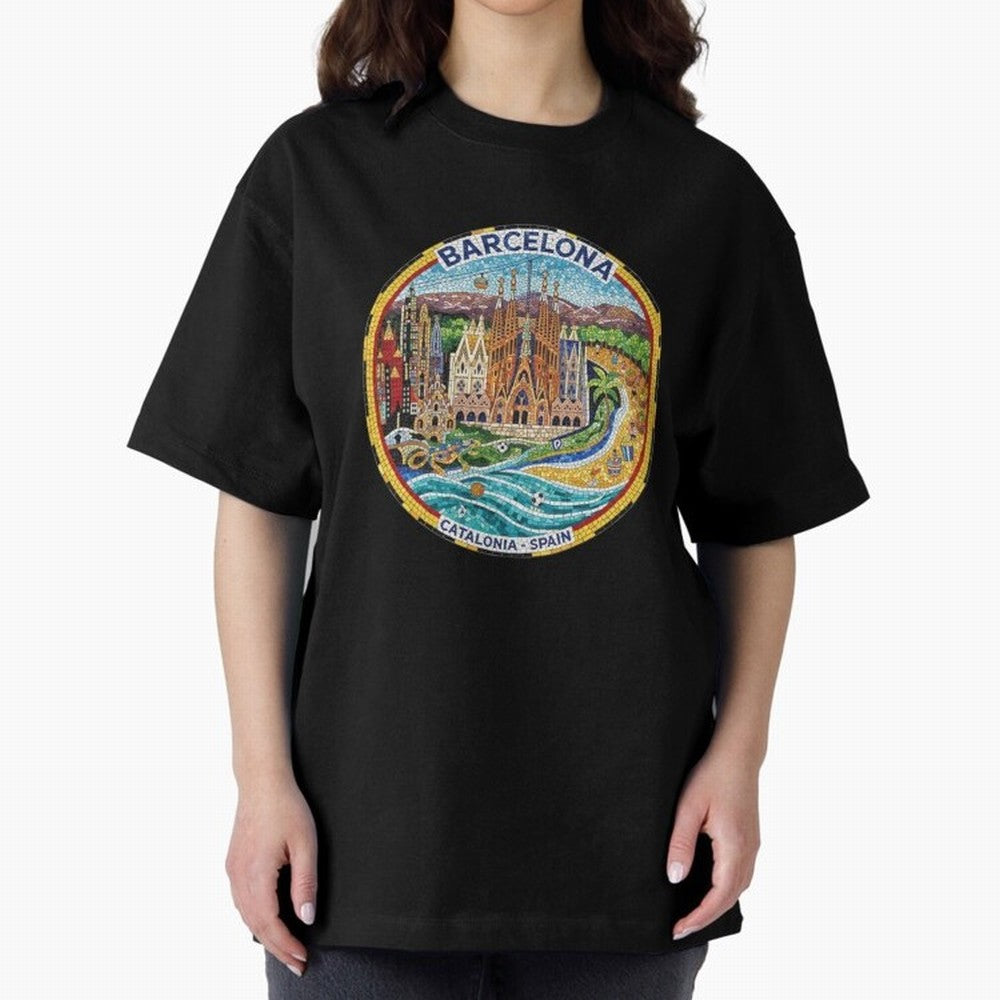 BARCELONA Oversized T-Shirt Wear the Spirit of FIFA World Cup 2026 Filled with Messi and Cristiano Ronaldo, England, France and Netherlands Energy, Stadium Chants, National Pride, Trophy Dreams and Unforgettable Football Memories; Perfect for