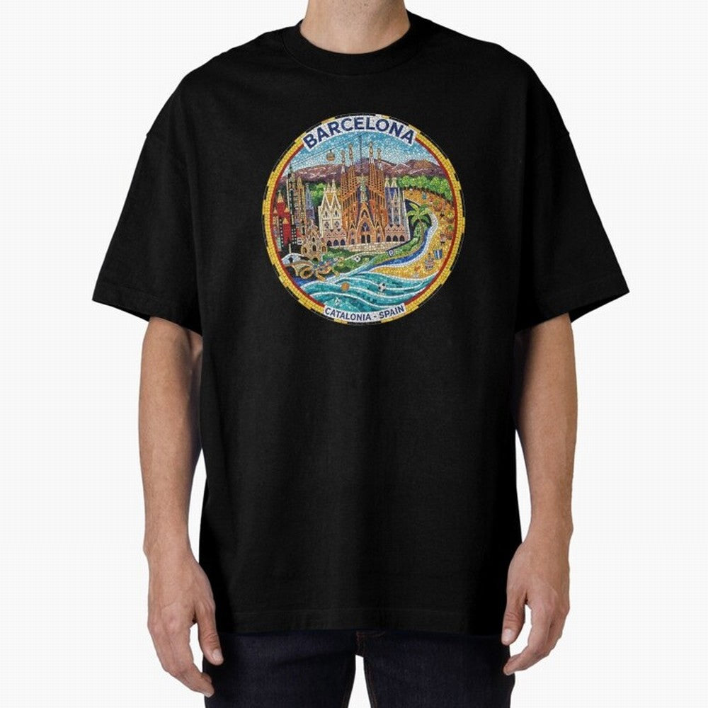 BARCELONA Oversized T-Shirt Wear the Spirit of FIFA World Cup 2026 Filled with Messi and Cristiano Ronaldo, England, France and Netherlands Energy, Stadium Chants, National Pride, Trophy Dreams and Unforgettable Football Memories; Perfect for