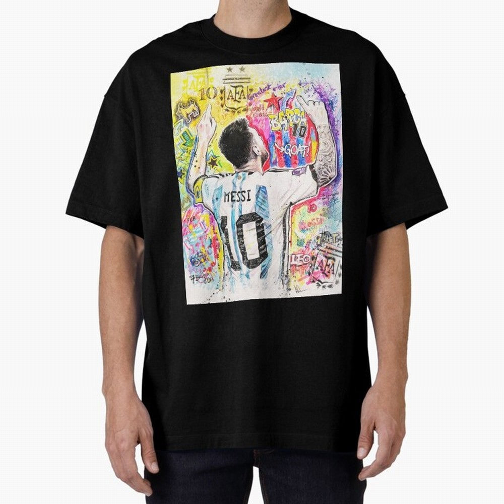 Lionel Messi Oversized T-Shirt Refresh the FIFA World Cup 2026 USA Canada Mexico Journey through Neymar, Haaland and Cristiano Ronaldo Highlights, England, France and Netherlands Pride, Stadium Chants, National Pride, Trophy Dreams and