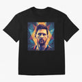 Lionel Messi Portrait Vector Art Classic T-Shirt Feel Match Day Hype around FIFA World Cup 2026 USA Canada Mexico, CR7 and Messi, Portugal, Spain and Germany, Champion Mindset, Group Stage Buzz, Knockout Tension and Passionate Fan Culture; Built