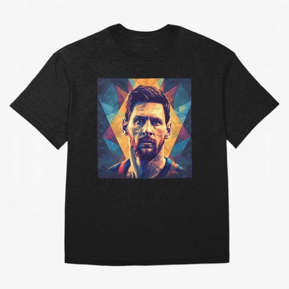 Lionel Messi Portrait Vector Art Classic T-Shirt Feel Match Day Hype around FIFA World Cup 2026 USA Canada Mexico, CR7 and Messi, Portugal, Spain and Germany, Champion Mindset, Group Stage Buzz, Knockout Tension and Passionate Fan Culture; Built