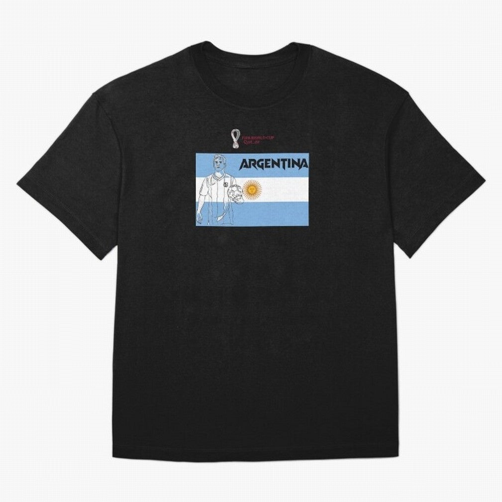 Argentina - FIFA World Cup - Qatar 2022 Oversized T-Shirt Remember the FIFA World Cup 2026 Journey through CR7 and Messi Highlights, France and Portugal Pride, Championship Spirit, Famous Goals, Roaring Crowds and International Football Unity;