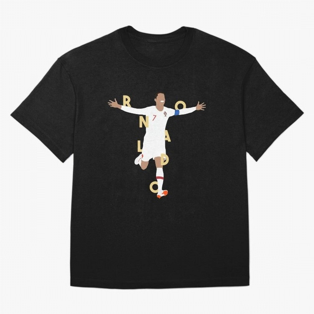Ronaldo (Gold) Classic T-Shirt Carry FIFA World Cup 2026 Group Stage Highlighting Cristiano Ronaldo, Haaland and CR7, England, France and Netherlands Energy, Retro Football Energy, Iconic Rivalries, Trophy Chase Drama and Stadium Atmosphere; Made