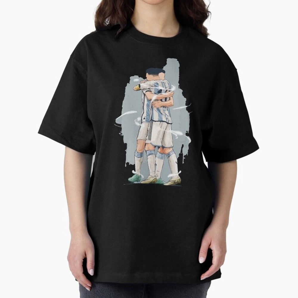 Messi with his fan Julian Alvarez World Cup 2022 Classic T-Shirt Relive the FIFA World Cup 2026 Journey through Haaland and Mbappe Highlights, Argentina Pride, Worldwide Fan Energy, Dramatic Goals, Stadium Lights and Championship Celebrations;
