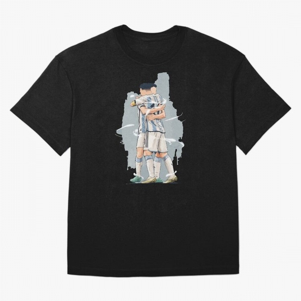 Messi with his fan Julian Alvarez World Cup 2022 Classic T-Shirt Relive the FIFA World Cup 2026 Journey through Haaland and Mbappe Highlights, Argentina Pride, Worldwide Fan Energy, Dramatic Goals, Stadium Lights and Championship Celebrations;