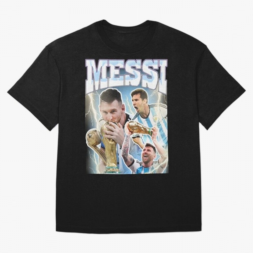Messi Champion Vintage Retro Design Classic T-Shirt Celebrate Fan Culture around Global Football Passion for FIFA World Cup 2026 USA Canada Mexico, Built around Neymar, Argentina and Brazil, Football Passion, Legendary Performances, Festival Vibes