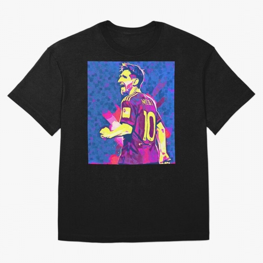 Lionel Messi art Oversized T-Shirt Feel the Heartbeat of Match Day Hype around FIFA World Cup 2026, Mbappe and Neymar, France and Portugal, Vintage Soccer Flavor, Modern Football Stars, National Flags and Final Night Emotion; Created for Match Day