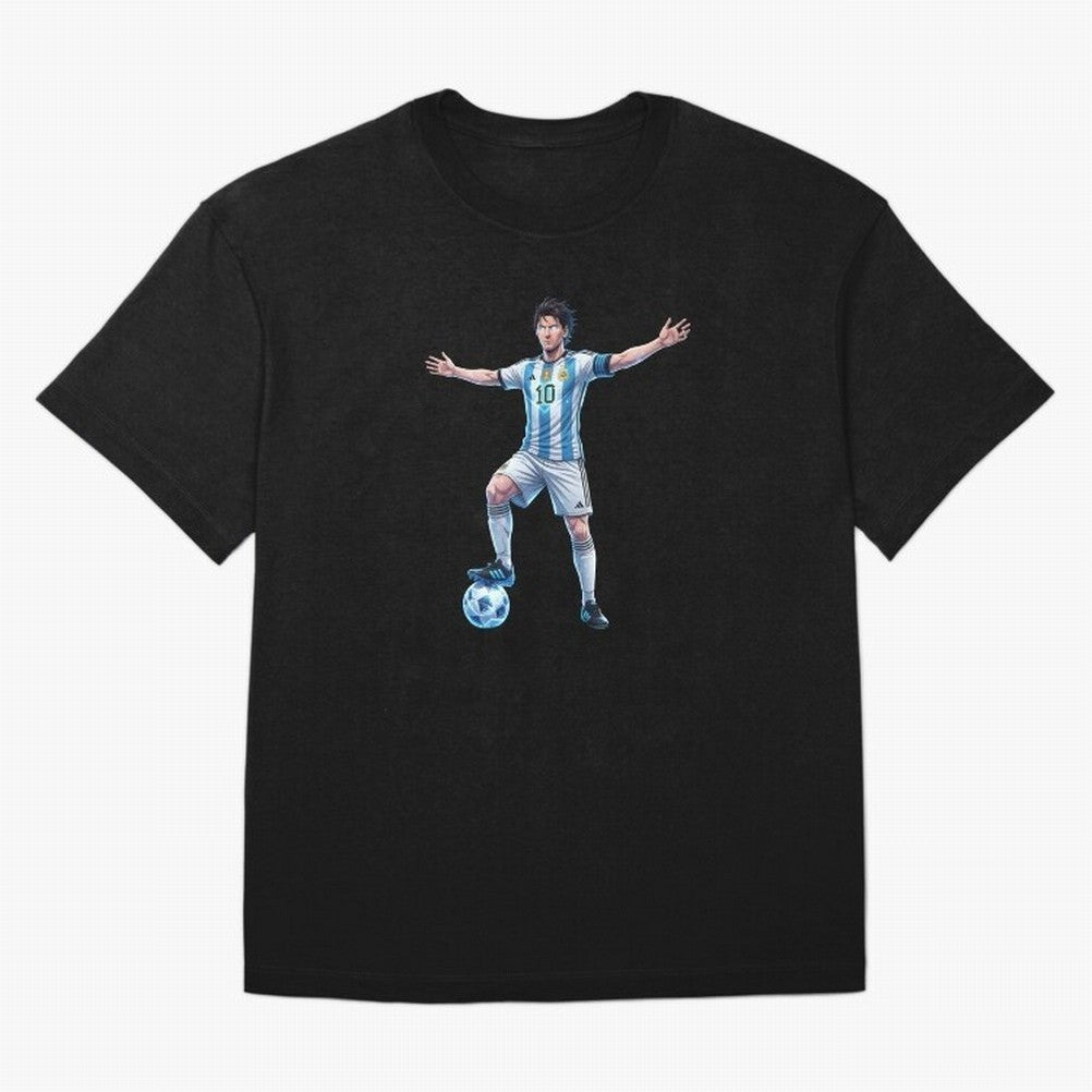 The GOAT | Anime style Classic T-Shirt Share the Excitement of Match Day Hype around FIFA World Cup 2026 USA Canada Mexico, Messi, Neymar and Mbappe, Spain and Netherlands, Sports Nostalgia, International Competition, Famous Players and