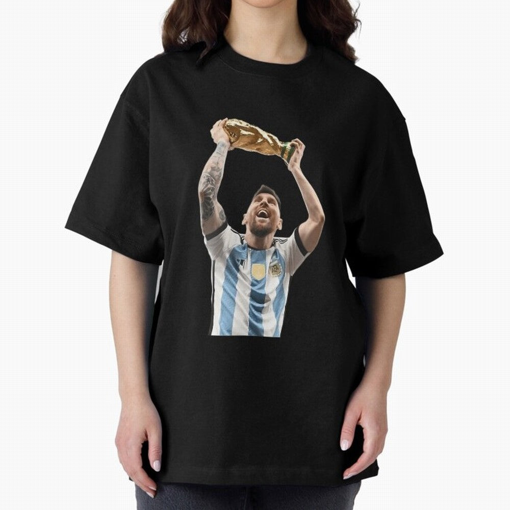 Lionel Messi Lifting The World Cup Essential T-Shirt Treasure FIFA World Cup 2026 Group Stage for Fans of Cristiano Ronaldo and Portugal, Spain and Germany, Bringing Sports Nostalgia, International Competition, Famous Players and Unforgettable
