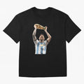 Lionel Messi Lifting The World Cup Essential T-Shirt Treasure FIFA World Cup 2026 Group Stage for Fans of Cristiano Ronaldo and Portugal, Spain and Germany, Bringing Sports Nostalgia, International Competition, Famous Players and Unforgettable