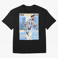 Lionel Messi Argentina World Cup 2022 Champion Victory Poster Oversized T-Shirt Experience the Global Stage of FIFA World Cup 2026 USA Canada Mexico for Fans of Messi, Neymar and Mbappe and France and Portugal, Bringing Stadium Chants, National