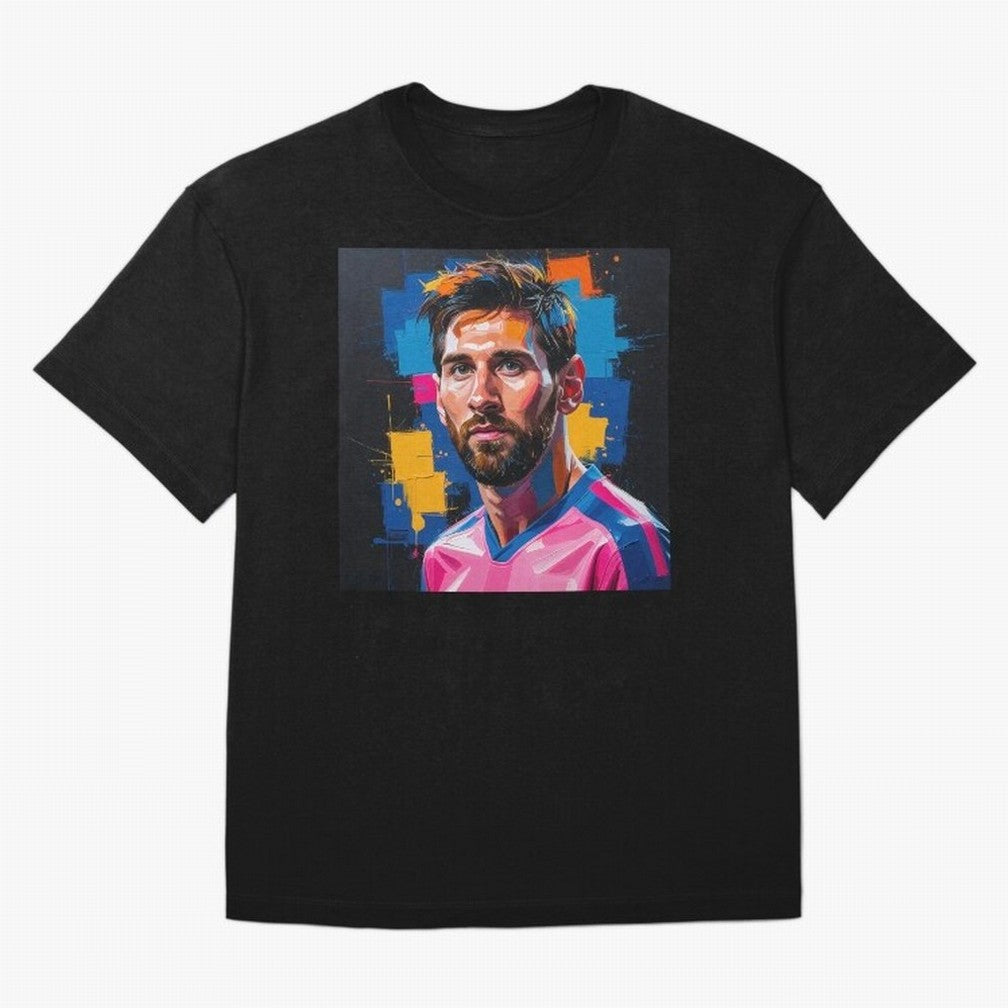 Vibrant Artistic Portrait of Lionel Messi (GOAT) - Digital painting (Version 4) Classic T-Shirt Back Your Heroes with FIFA World Cup 2026 for Fans of Haaland and Mbappe and Spain and Netherlands, Bringing Stadium Memories, Football Loyalty,