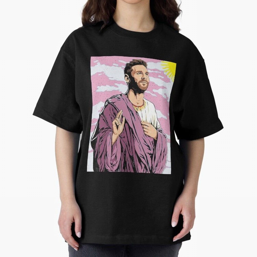 Messi the best Oversized T-Shirt Capture Global Football Passion for FIFA World Cup 2026 USA Canada Mexico, Filled with Haaland and Mbappe, England, France and Netherlands, Championship Spirit, Famous Goals, Roaring Crowds and International