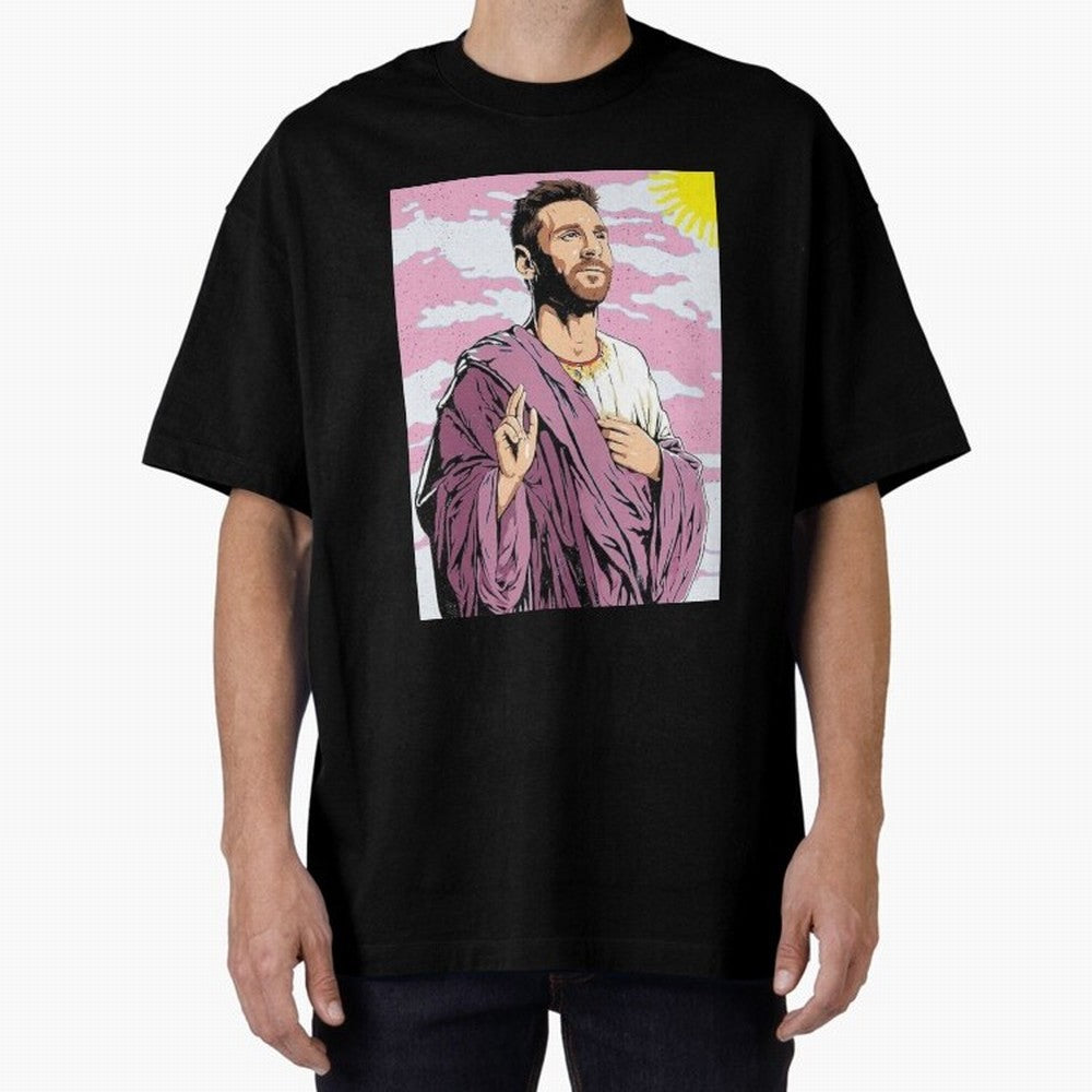 Messi the best Oversized T-Shirt Capture Global Football Passion for FIFA World Cup 2026 USA Canada Mexico, Filled with Haaland and Mbappe, England, France and Netherlands, Championship Spirit, Famous Goals, Roaring Crowds and International