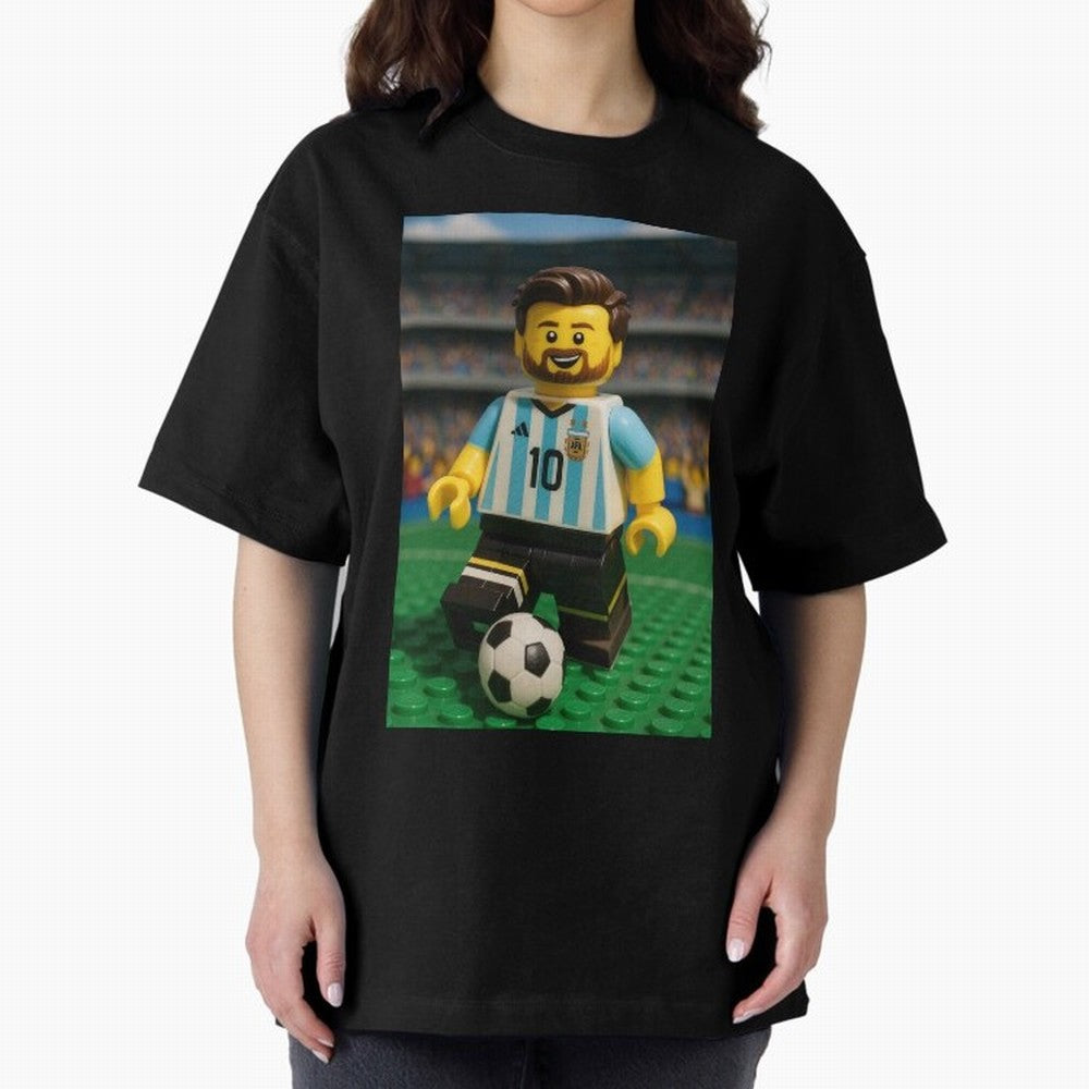 Block Leo Oversized T-Shirt Back the Journey through FIFA World Cup 2026 Group Stage Spirit, Capturing Spain, Neymar, Retro Football Energy, Iconic Rivalries, Trophy Chase Drama and Stadium Atmosphere; Ideal for Football Dads, Football Moms,