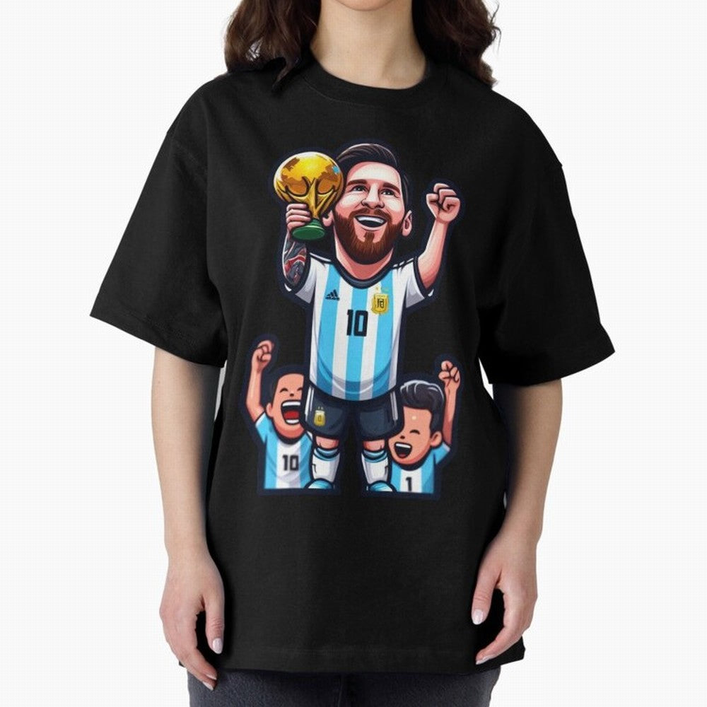 Lionel Messi Digital Print on T-Shirt Classic T-Shirt Join Supporters Worldwide for FIFA World Cup 2026 Inspired by CR7, Argentina and Brazil Energy, Supporter Pride, Iconic Celebrations, Legendary Names and Global Match Day Energy; Ideal for