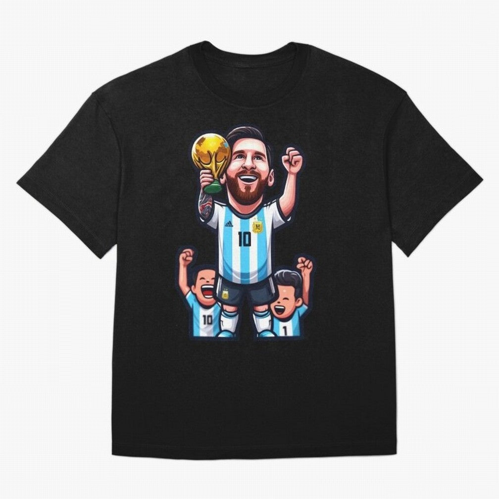 Lionel Messi Digital Print on T-Shirt Classic T-Shirt Join Supporters Worldwide for FIFA World Cup 2026 Inspired by CR7, Argentina and Brazil Energy, Supporter Pride, Iconic Celebrations, Legendary Names and Global Match Day Energy; Ideal for