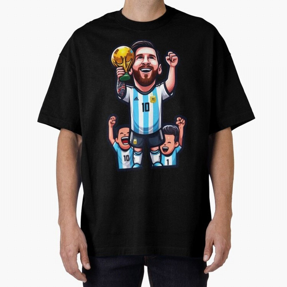 Lionel Messi Digital Print on T-Shirt Classic T-Shirt Join Supporters Worldwide for FIFA World Cup 2026 Inspired by CR7, Argentina and Brazil Energy, Supporter Pride, Iconic Celebrations, Legendary Names and Global Match Day Energy; Ideal for