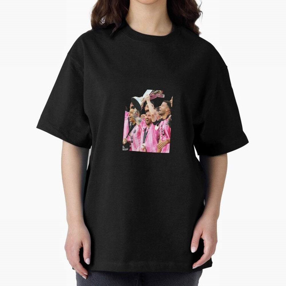 Inter Miami MLS Oversized T-Shirt Represent Football Lovers during Match Day Hype around FIFA World Cup 2026 USA Canada Mexico, Neymar, Brazil, Football Passion, Legendary Performances, Festival Vibes and Supporter Community; Perfect for Supporters