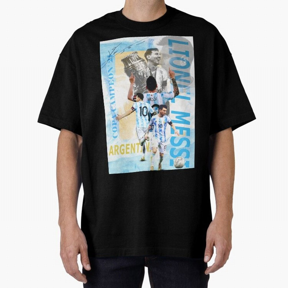 Lionel Messi Argentina Champion Poster Classic T-Shirt Turn Every Weekend Toward FIFA World Cup 2026 for Fans of Haaland and Mbappe and Argentina, France and Brazil, Bringing Sports Nostalgia, International Competition, Famous Players and